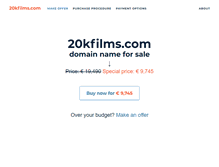 Tablet Screenshot of 20kfilms.com